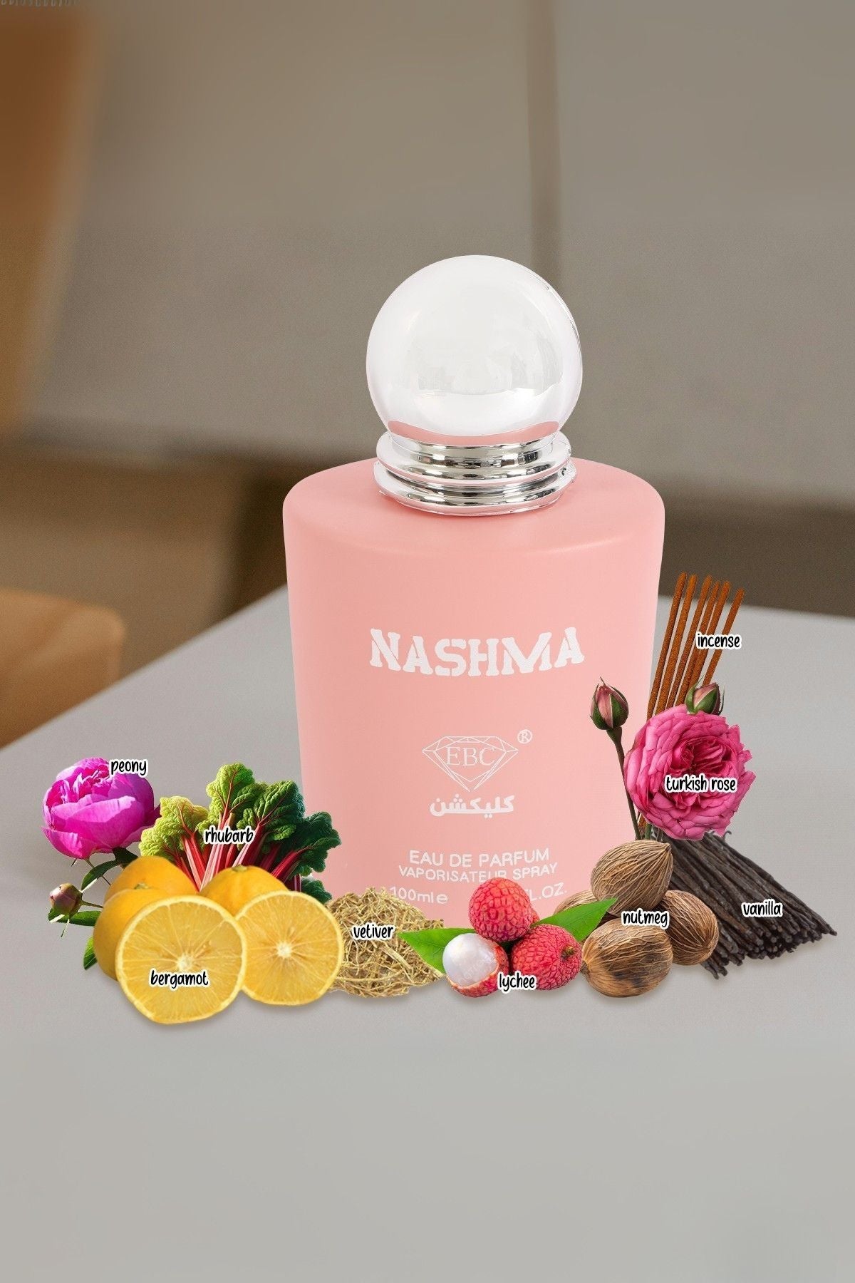 NASHMA SPRAY PERFUME EAU DE PARFUM FOR WOMEN - 100ML/3.4 FL.OZ.