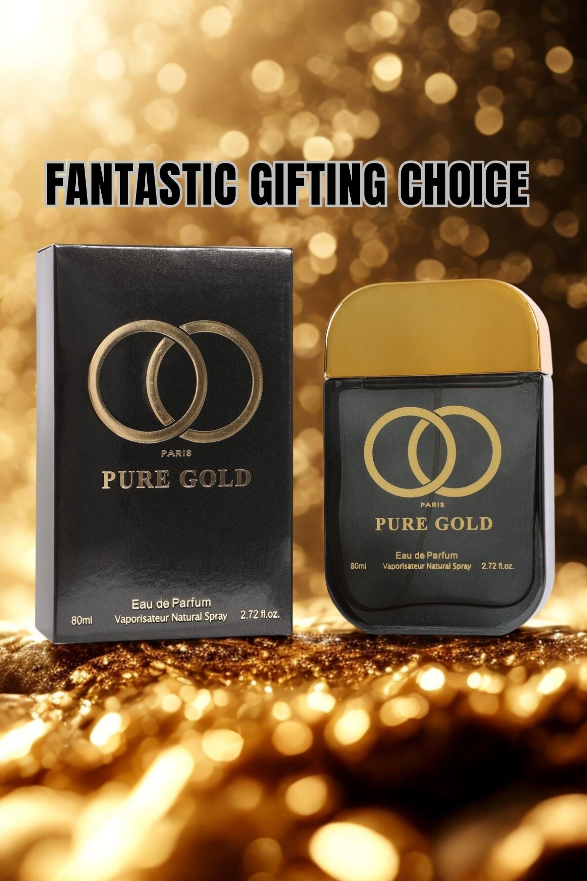 PARIS PURE GOLD SPRAY PERFUME EAU DE PARFUM FOR WOMEN - 80ML/2.72 FL.OZ