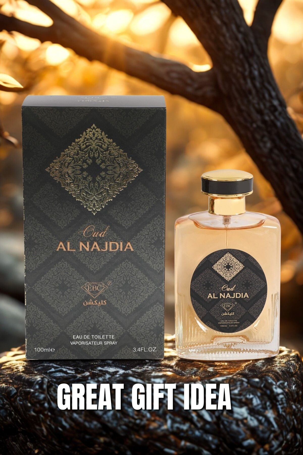 OUD AL NAJDIA SPRAY COLOGNE EAU DE TOILETTE FOR MEN - 100ML/3.4 FL.OZ.
