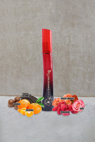 FLEUR D'AMOUR RED SPRAY PERFUME EAU DE PARFUM FOR WOMEN - 100ML/3.4 FL.OZ.