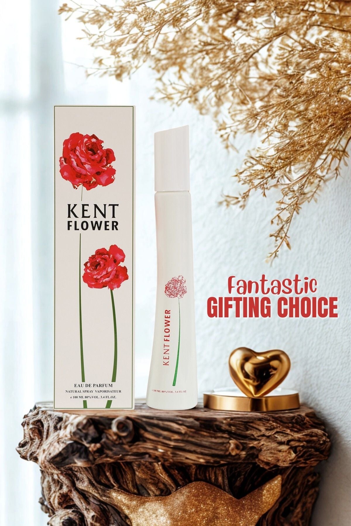 KENT FLOWER WHITE SPRAY PERFUME EAU DE PARFUM FOR WOMEN - 100ML/3.4 FL.OZ.
