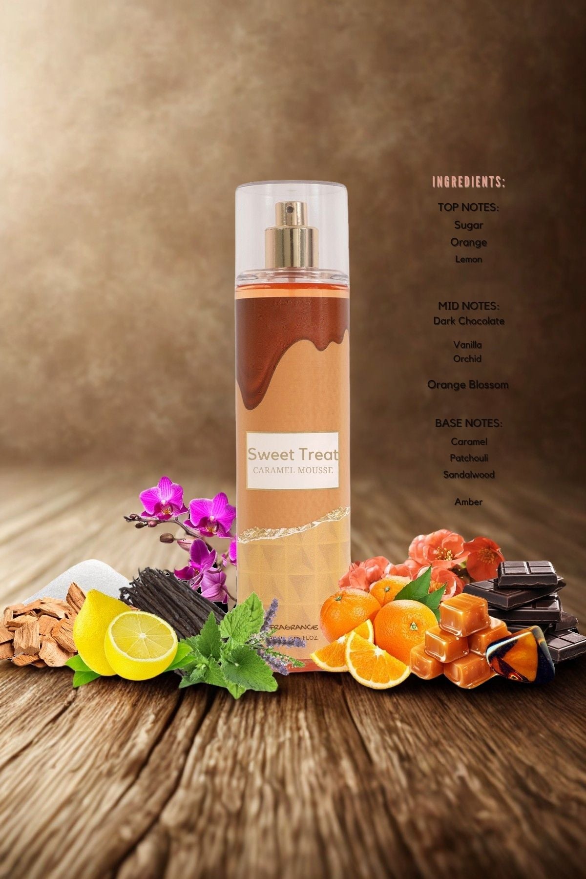 SWEET TREAT CARAMEL MOUSE FINE FRAGRANCE MIST FOR WOMEN - 236ML/8 FL.OZ.