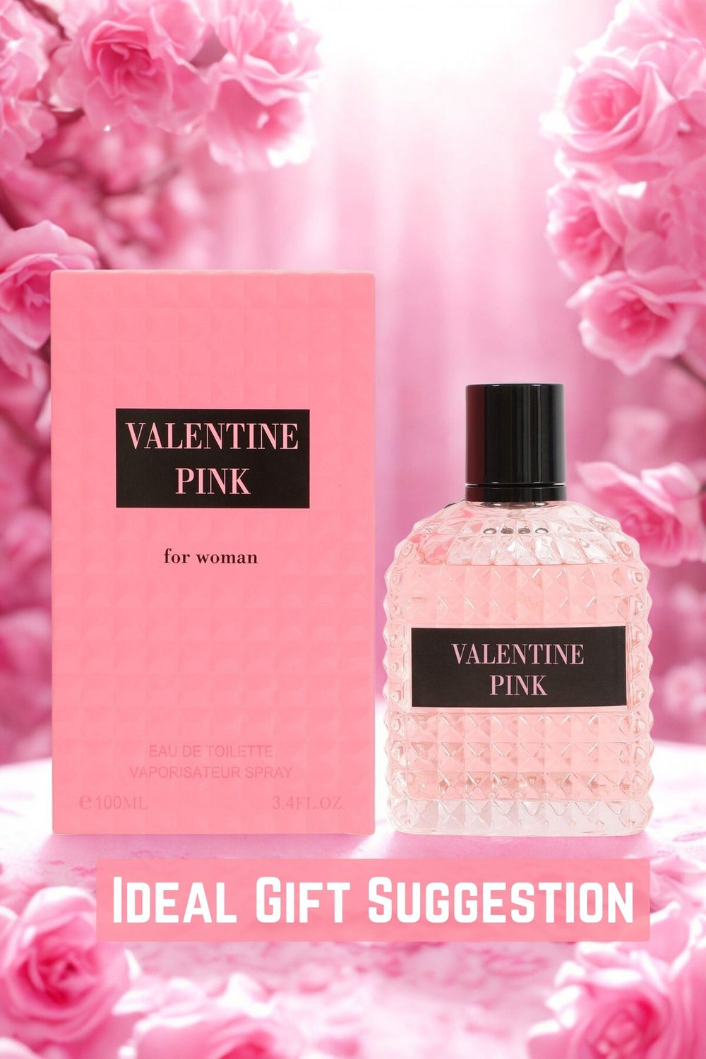 VALENTINO ピンク香水 100mL VALENTINE PINK SPRAY COLOGNE EAU DE TOILETTE FOR WOMEN - 100ML/3.4