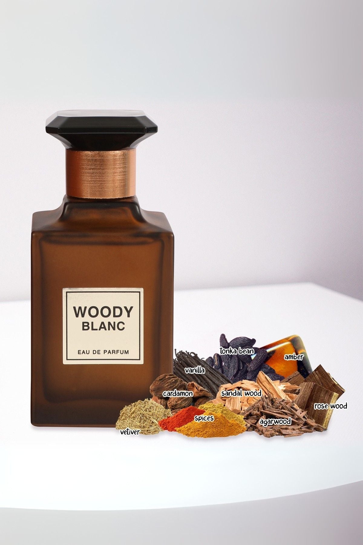 WOODY BLANC  SPRAY PERFUME EAU DE PARFUM FOR MEN AND WOMEN - 100ML/3.4 FL.OZ.