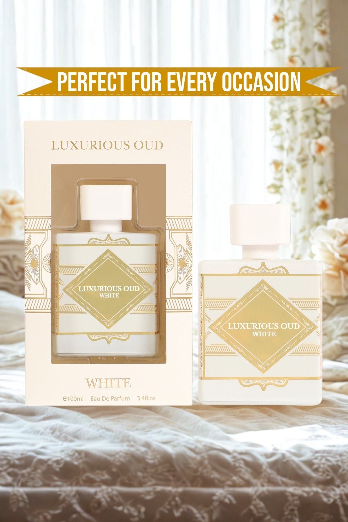 LUXURIOUS OUD WHITE SPRAY PERFUME EAU DE PARFUM FOR WOMEN - 100ML/3.4FL.OZ.