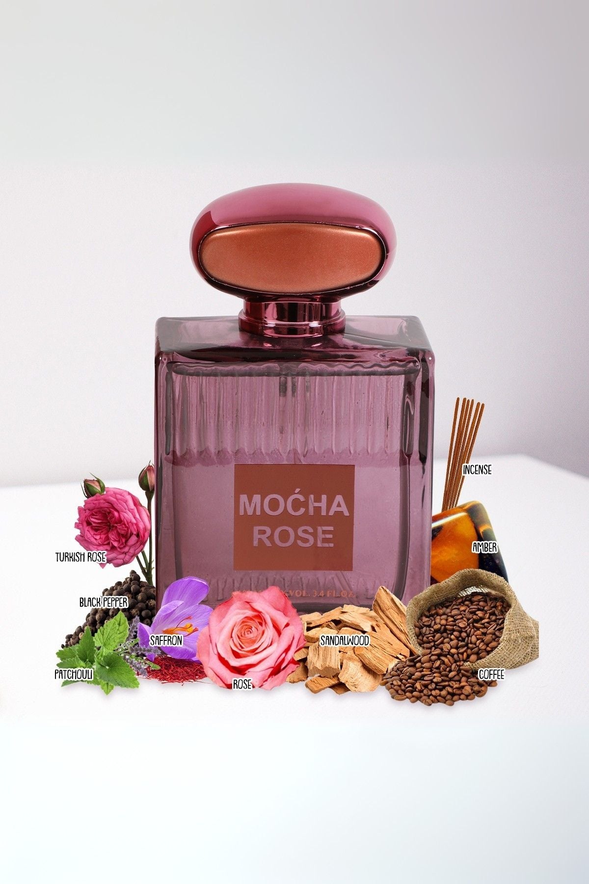 MOCHA ROSE SPRAY PERFUME EAU DE PARFUM FOR WOMEN - 100ML/3.4 FL.OZ.
