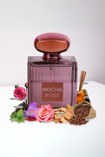 MOCHA ROSE SPRAY PERFUME EAU DE PARFUM FOR WOMEN - 100ML/3.4 FL.OZ.