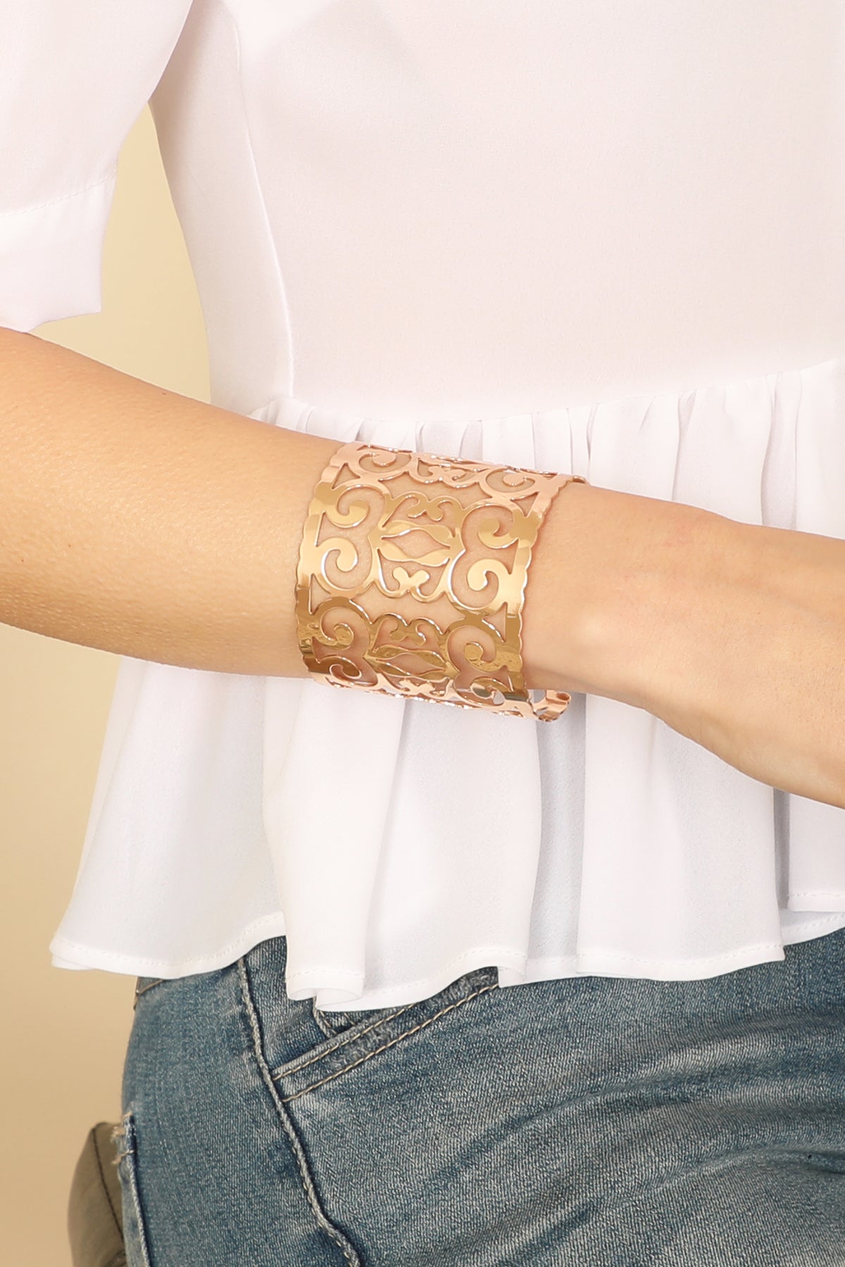 BOHO PATTERN CUFF BRACELET-