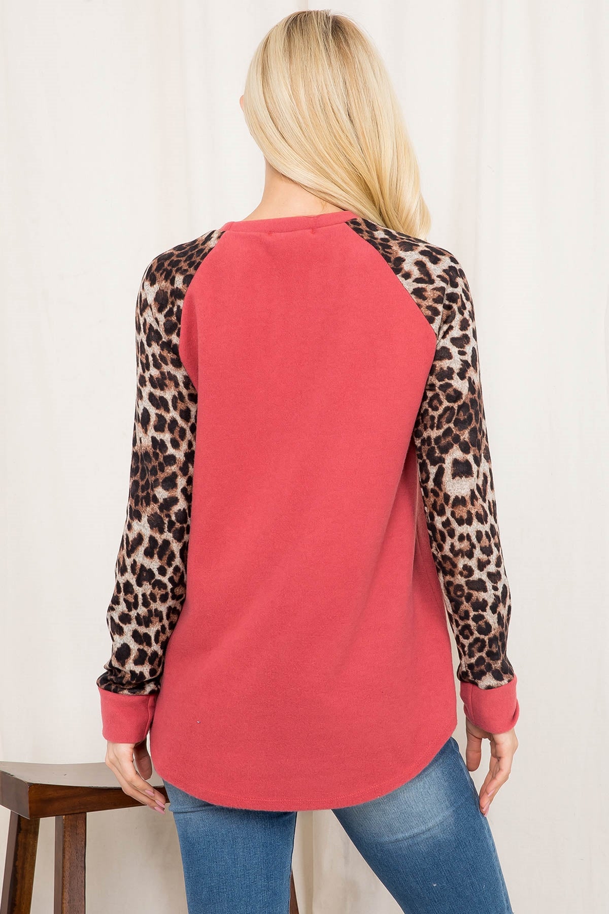 LONG SLEEVE LEOPARD RAGLAN TOP 1-2-2-2