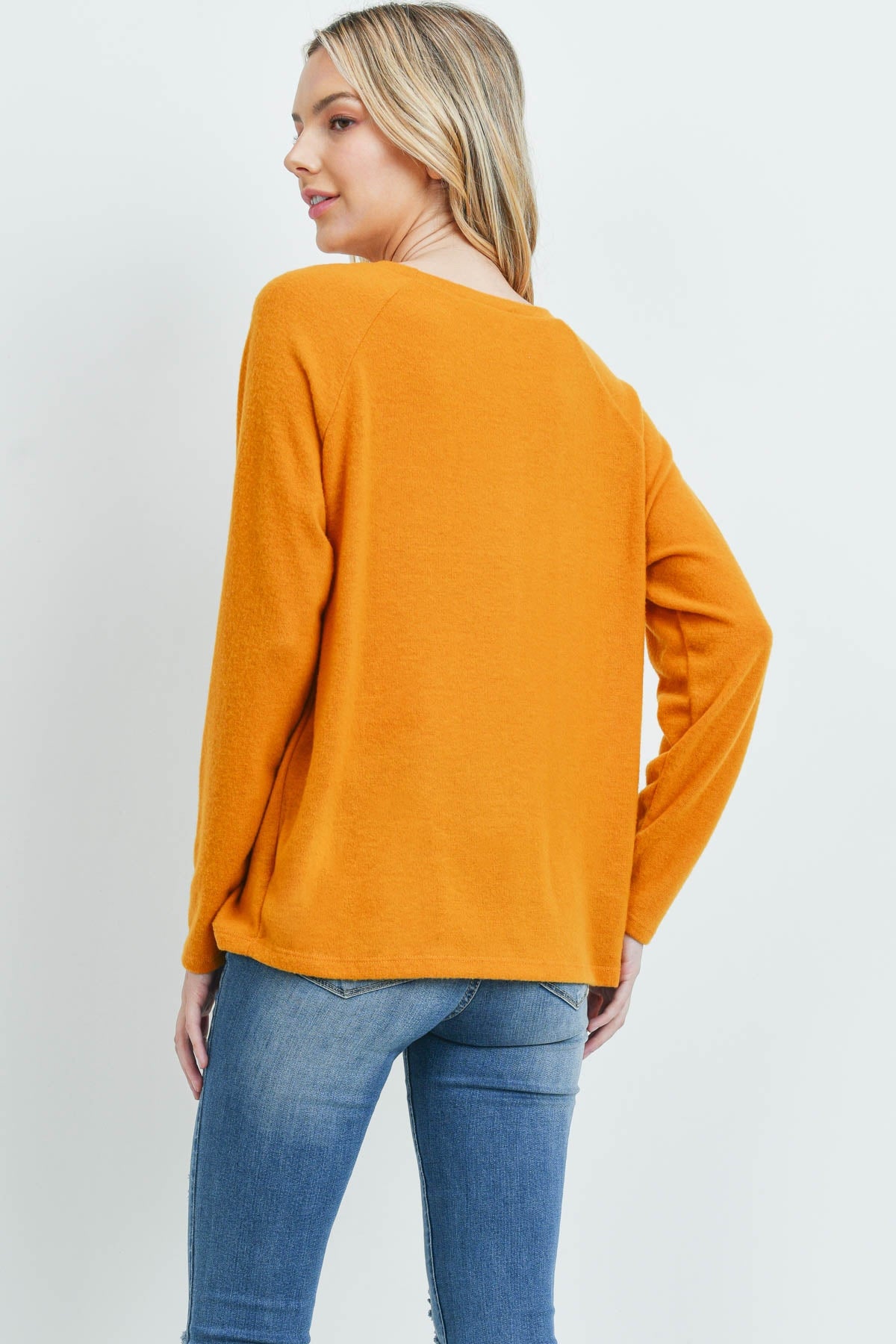 LONG SLEEVED SOLID HACCI TOP  1-2-2-2