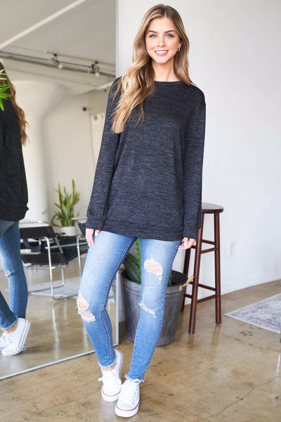 RFT2617-TWO TONED ROUND NECK SWEATSHIRT-1-2-2-2 (NOW $5.75 ONLY!)