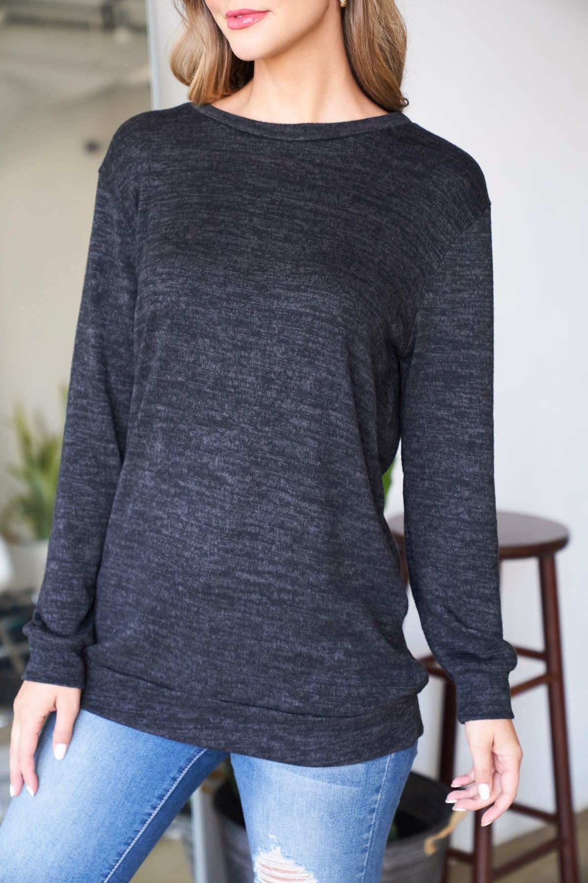 RFT2617-TWO TONED ROUND NECK SWEATSHIRT-1-2-2-2 (NOW $5.75 ONLY!)