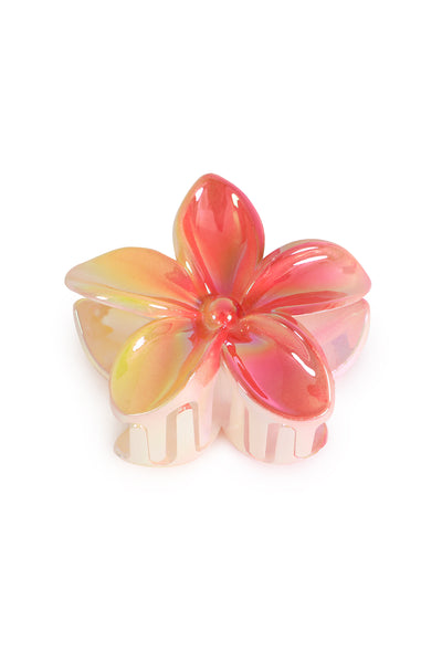 OMBRE PLUMERIA FLOWER HAIR CLAW CLIP HAIR ACCESSORIES