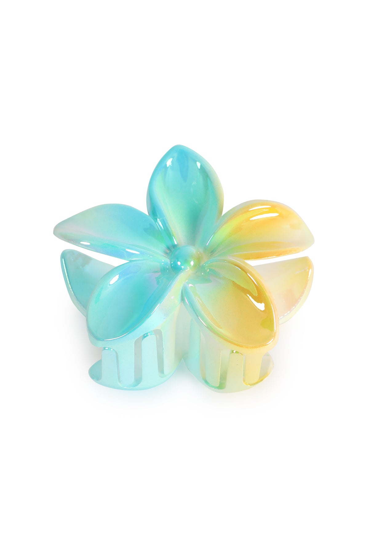 OMBRE PLUMERIA FLOWER HAIR CLAW CLIP HAIR ACCESSORIES