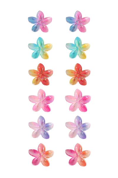 OMBRE PLUMERIA FLOWER HAIR CLAW CLIP HAIR ACCESSORIES