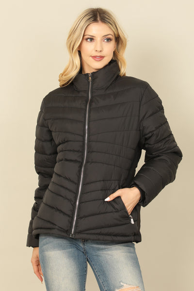 ZIP-UP WITH POCKET DETACHABLE WOOL HOODIE PUFFER JACKET 1-2-2-1