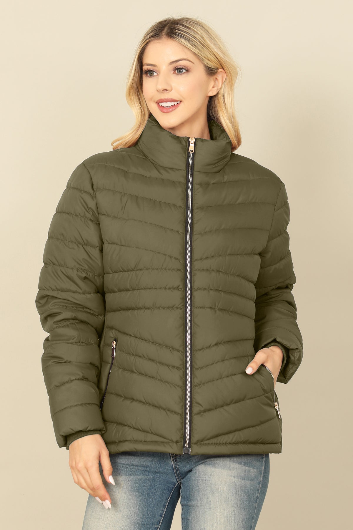 ZIP-UP WITH POCKET DETACHABLE WOOL HOODIE PUFFER JACKET 1-2-2-1