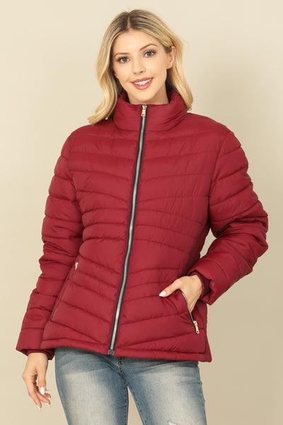 ZIP-UP WITH POCKET DETACHABLE WOOL HOODIE PUFFER JACKET 1-2-2-1