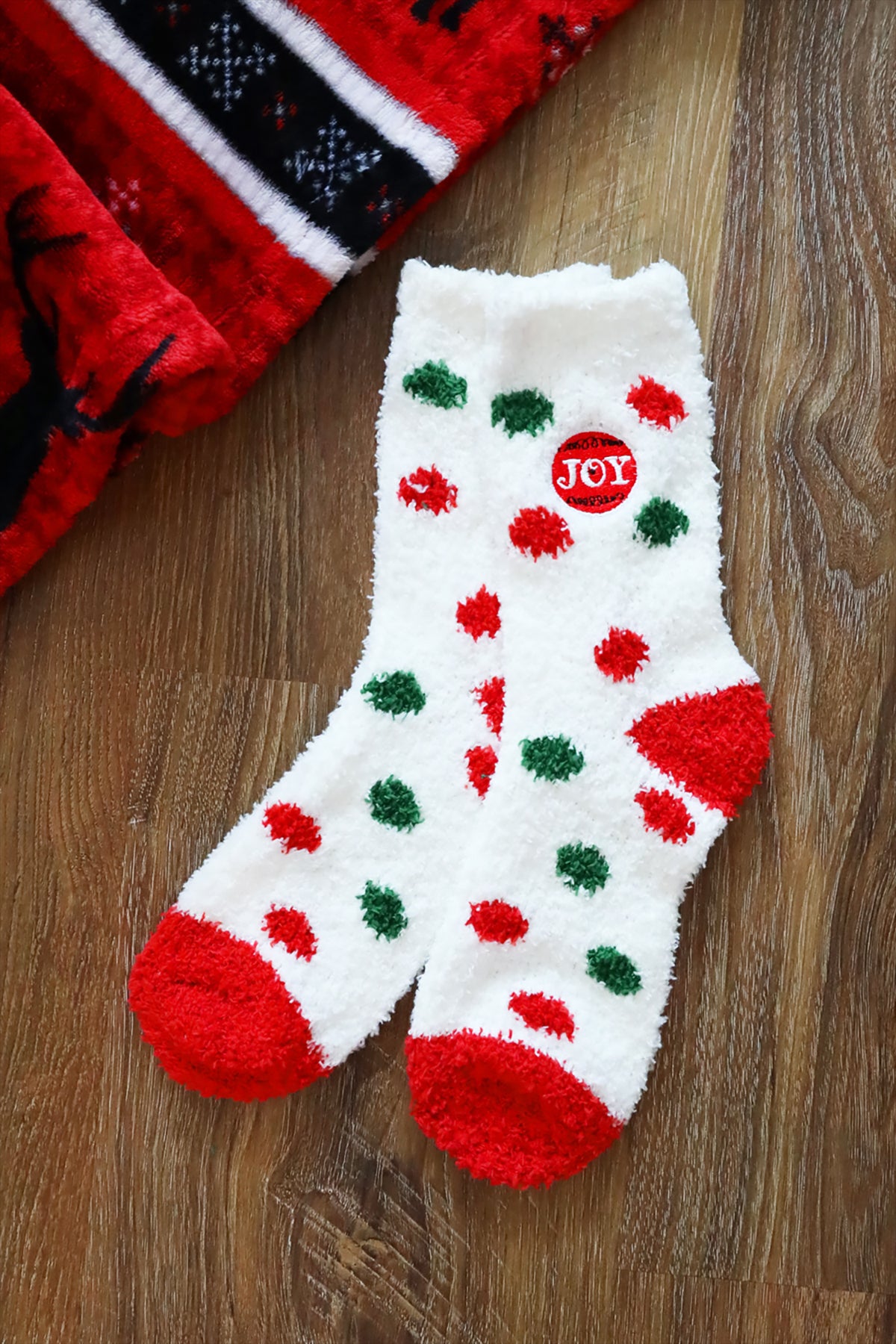 CHRISTMAS FUZZY SOCKS SET 12PAIRS ( 6 DESIGN 2 PAIRS EACH )-CHRISTMAS