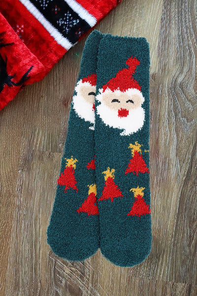 FUZZY & COZZY CHRISTMAS SOCKS ASSORTED 12 PCS PACK ( 4 DESIGNS 3 PAIRS EACH )