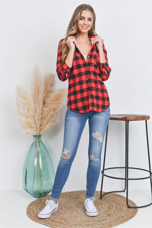 T1001-SHERPA LINED PLAID FLANNEL 0-3-0-0