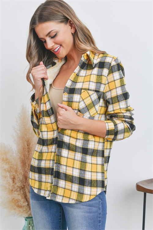 T1001-SHERPA LINED PLAID FLANNEL 0-0-2-0