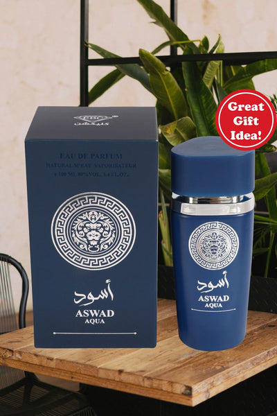 ASWAD AQUA-BLUE SPRAY PERFUME EAU DE PARFUM FOR MEN - 100ML/3.4 FL.OZ.
