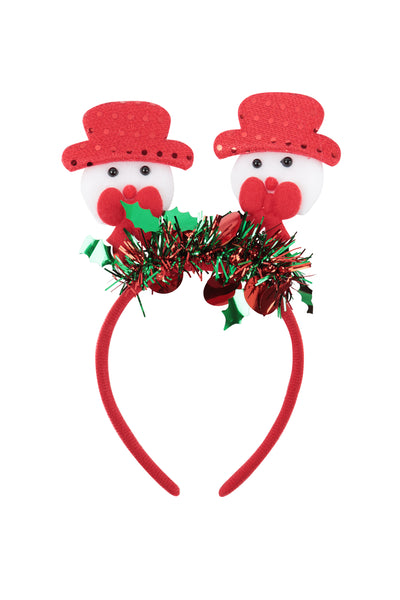 CHRISTMAS HOLIDAY HEADBAND HAIR ACCESSORIES-RED