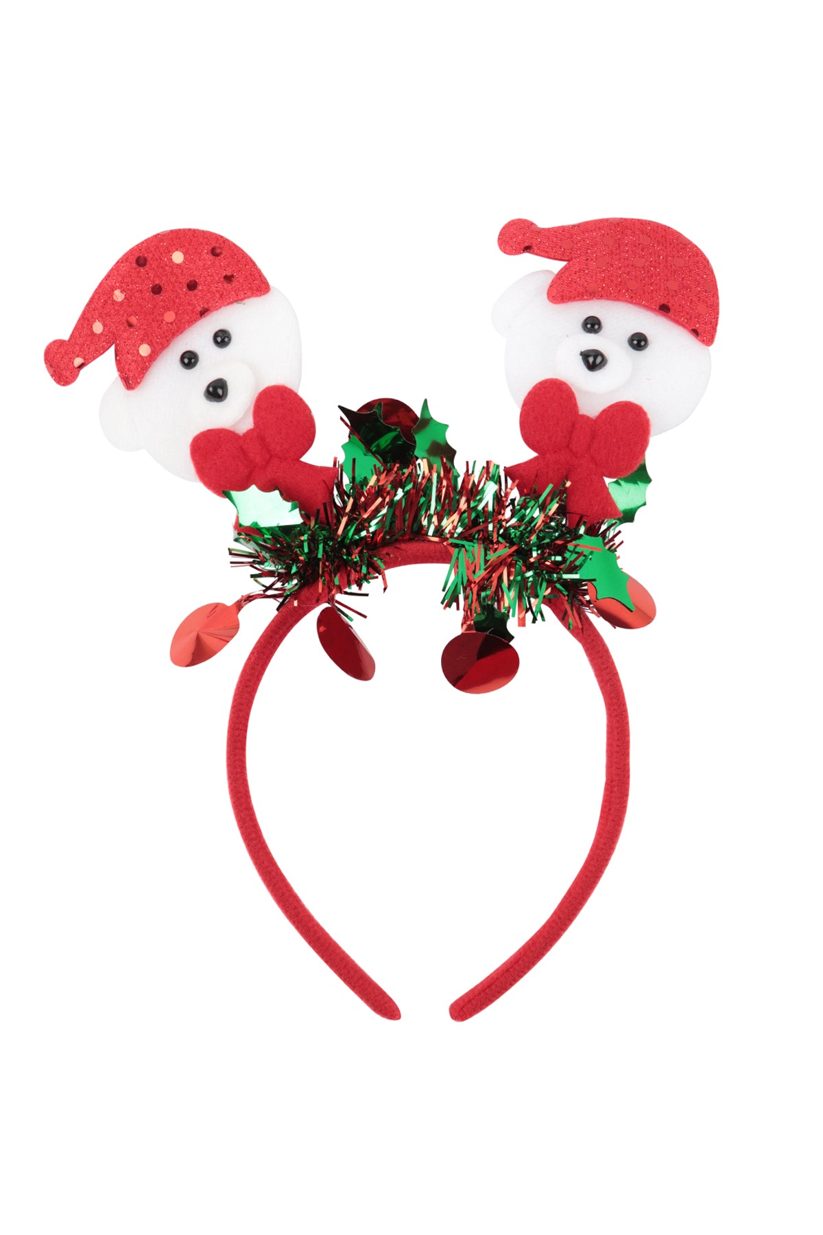 CHRISTMAS HOLIDAY HEADBAND HAIR ACCESSORIES-RED