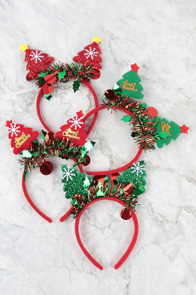 CHRISTMAS TREE HEADBAND HAIR ACCESSORIES-MULTICOLOR