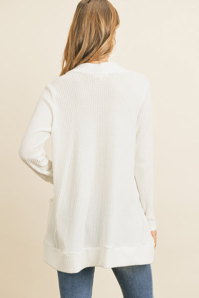 YMC30002TKV-KIDS COZY WAFFLE POCKET CARDIGAN 1-1-1-1-1-1-1-1