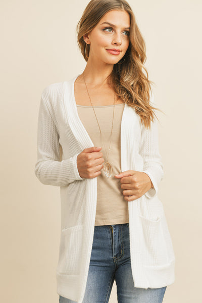 YMC30002TKV-KIDS COZY WAFFLE POCKET CARDIGAN 1-1-1-1-1-1-1-1