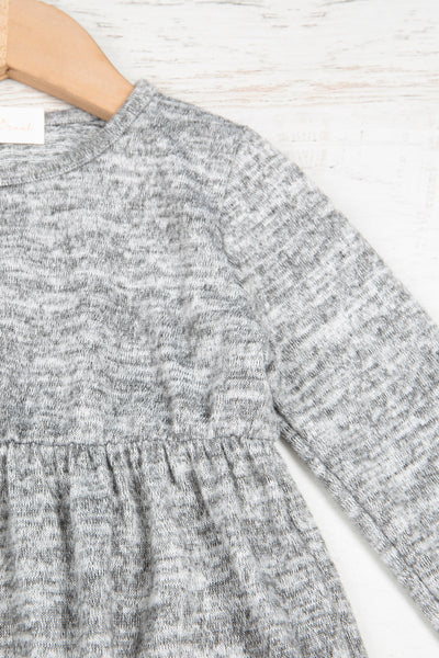 YMD10012TK-KIDS LONG SLEEVE TIERED RUFFLE TRI-BLEND DRESS 1-1-1-1-1-1-1-1