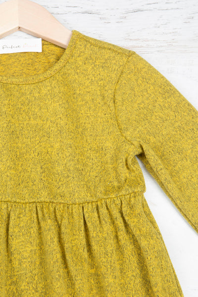 YMD10012TK-KIDS LONG SLEEVE TIERED RUFFLE TRI-BLEND DRESS 1-1-1-1-1-1-1-1