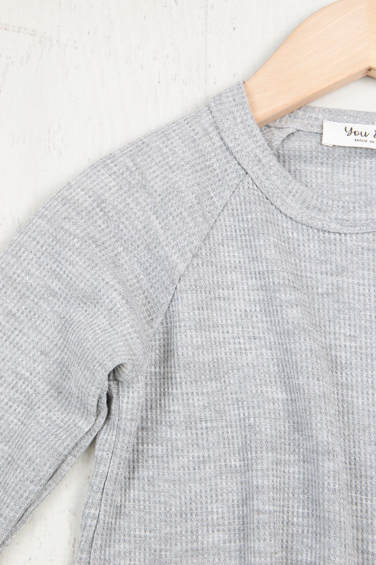 YMT20008TK-KIDS THERMAL KNIT QUARTER SLEEVE TOP 1-1-1-1-1-1-1-1