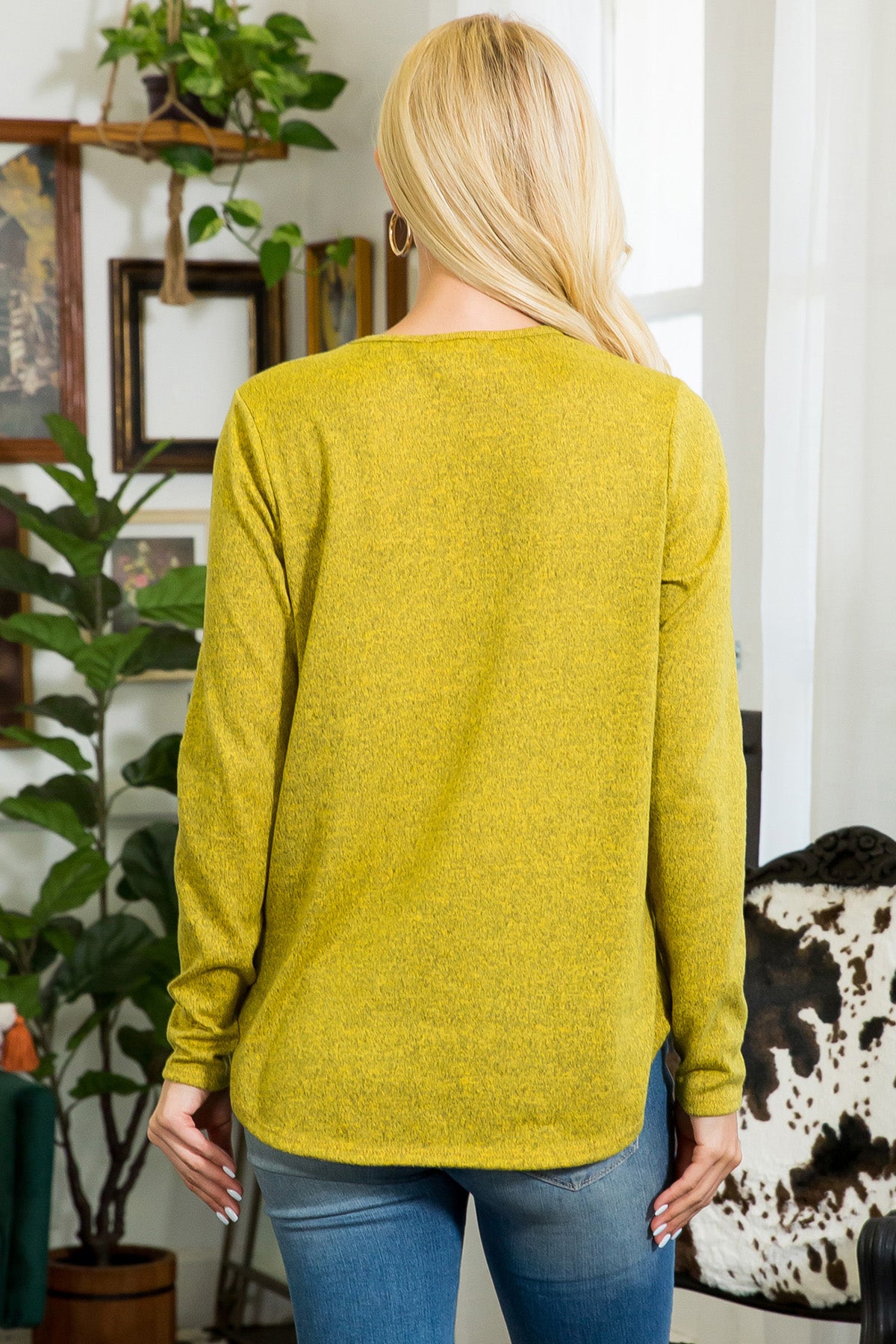 YMT20014-LONG SLEEVE SHIRRING DETAIL TOP 0-3-0-0