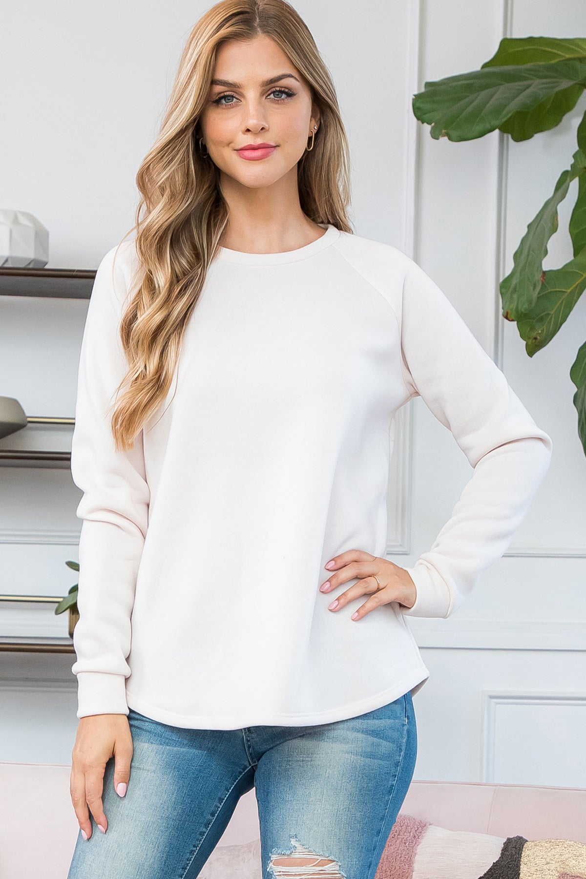 YMT20024-FLEECED LONG SLEEVE FRENCH TERRY PULLOVER TOP 1-1-2