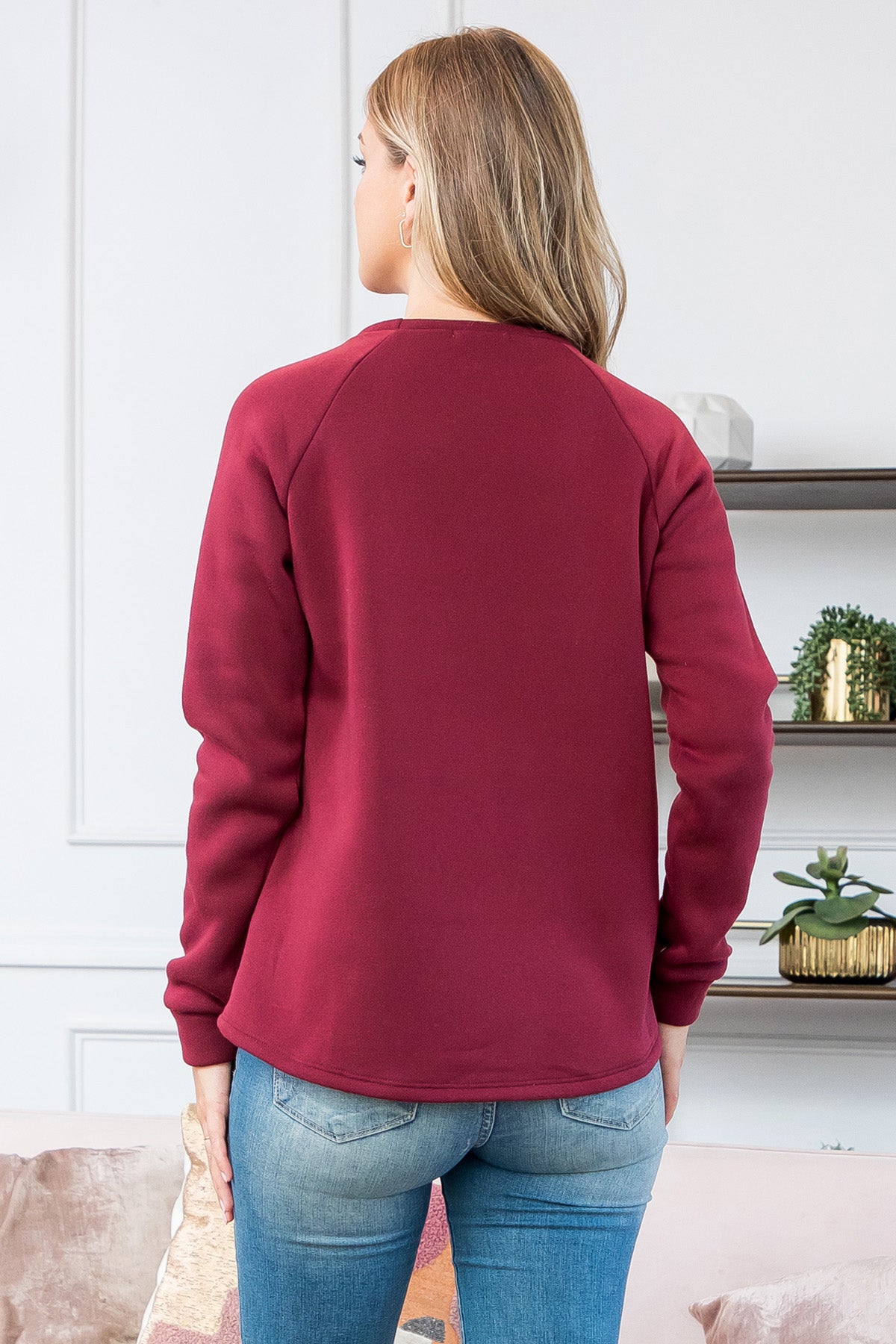 YMT20024-FLEECED LONG SLEEVE FRENCH TERRY PULLOVER TOP 0-3-0-1