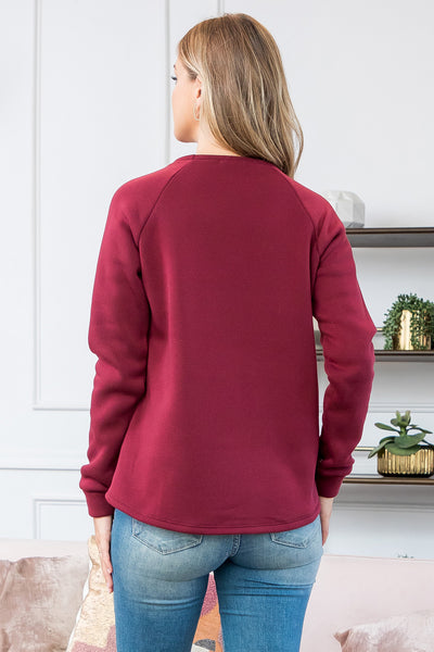 YMT20024-FLEECED LONG SLEEVE FRENCH TERRY PULLOVER TOP 0-3-0-1