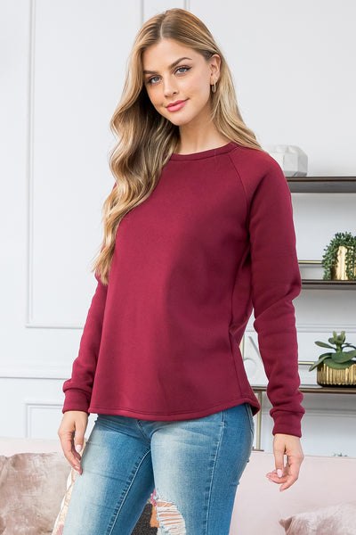 YMT20024-FLEECED LONG SLEEVE FRENCH TERRY PULLOVER TOP 0-3-0-1