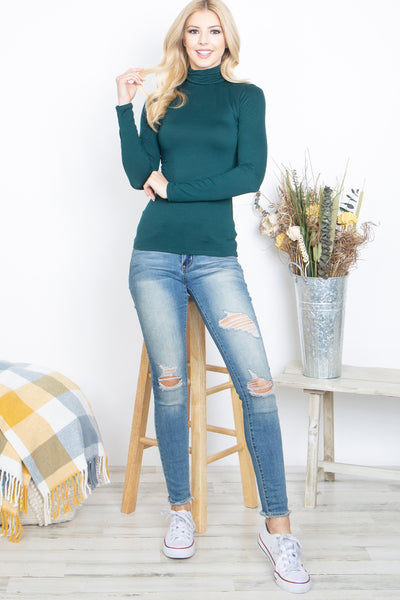 YMT20029-SOLID TURTLE NECKLINE LONG SLEEVE TOP 0-3-2-2