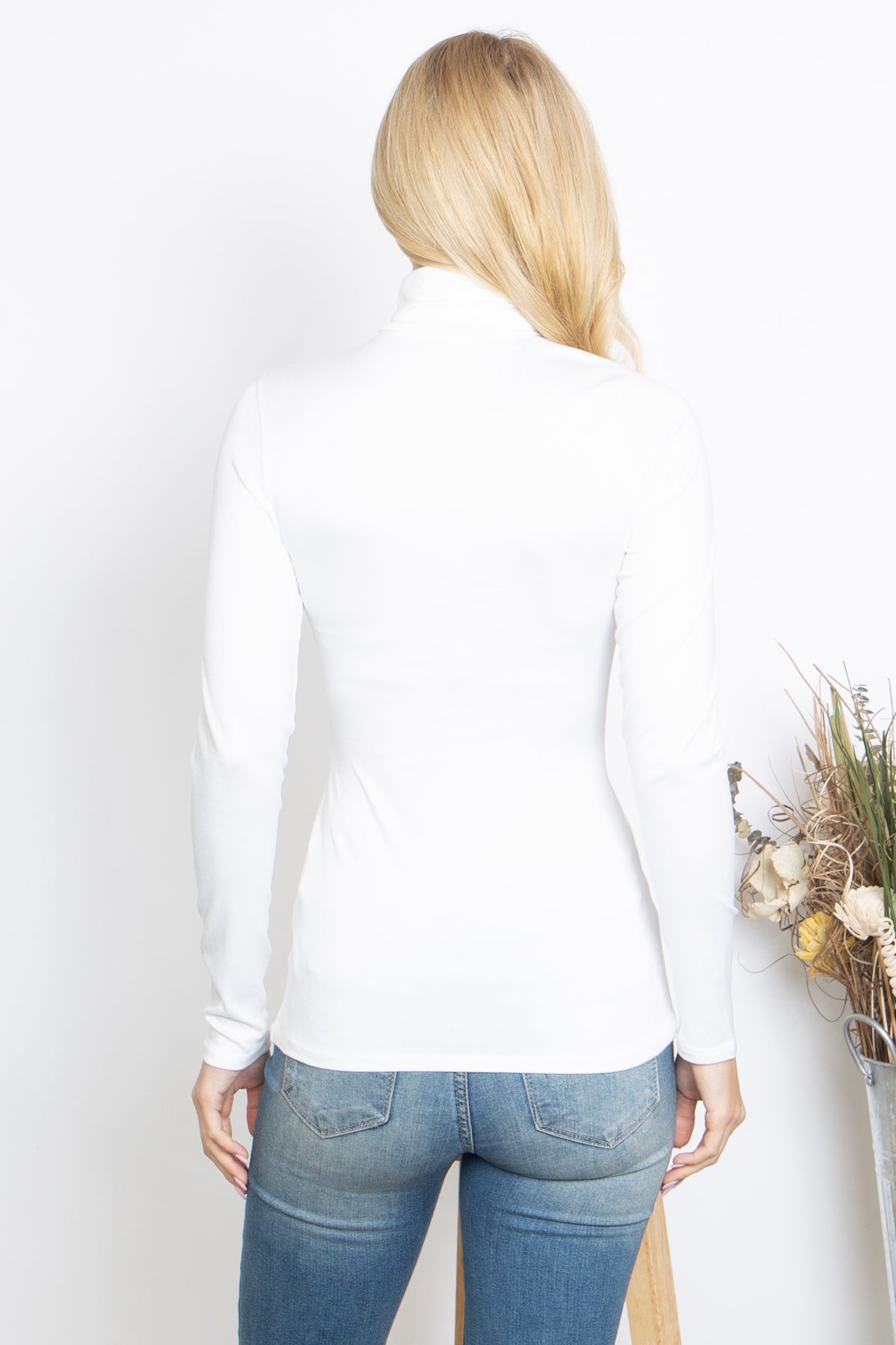 YMT20029-SOLID TURTLE NECKLINE LONG SLEEVE TOP 0-0-1-0