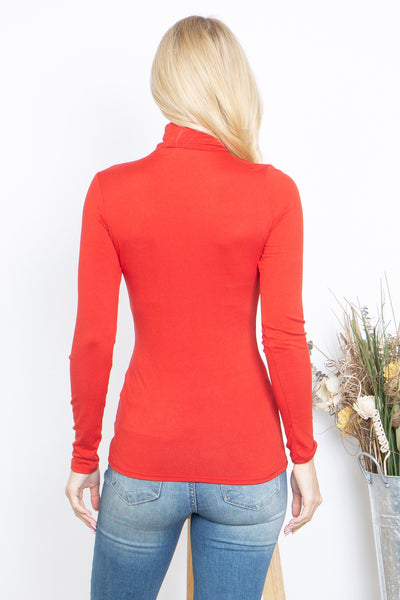 YMT20029-SOLID TURTLE NECKLINE LONG SLEEVE TOP 0-1-3-2