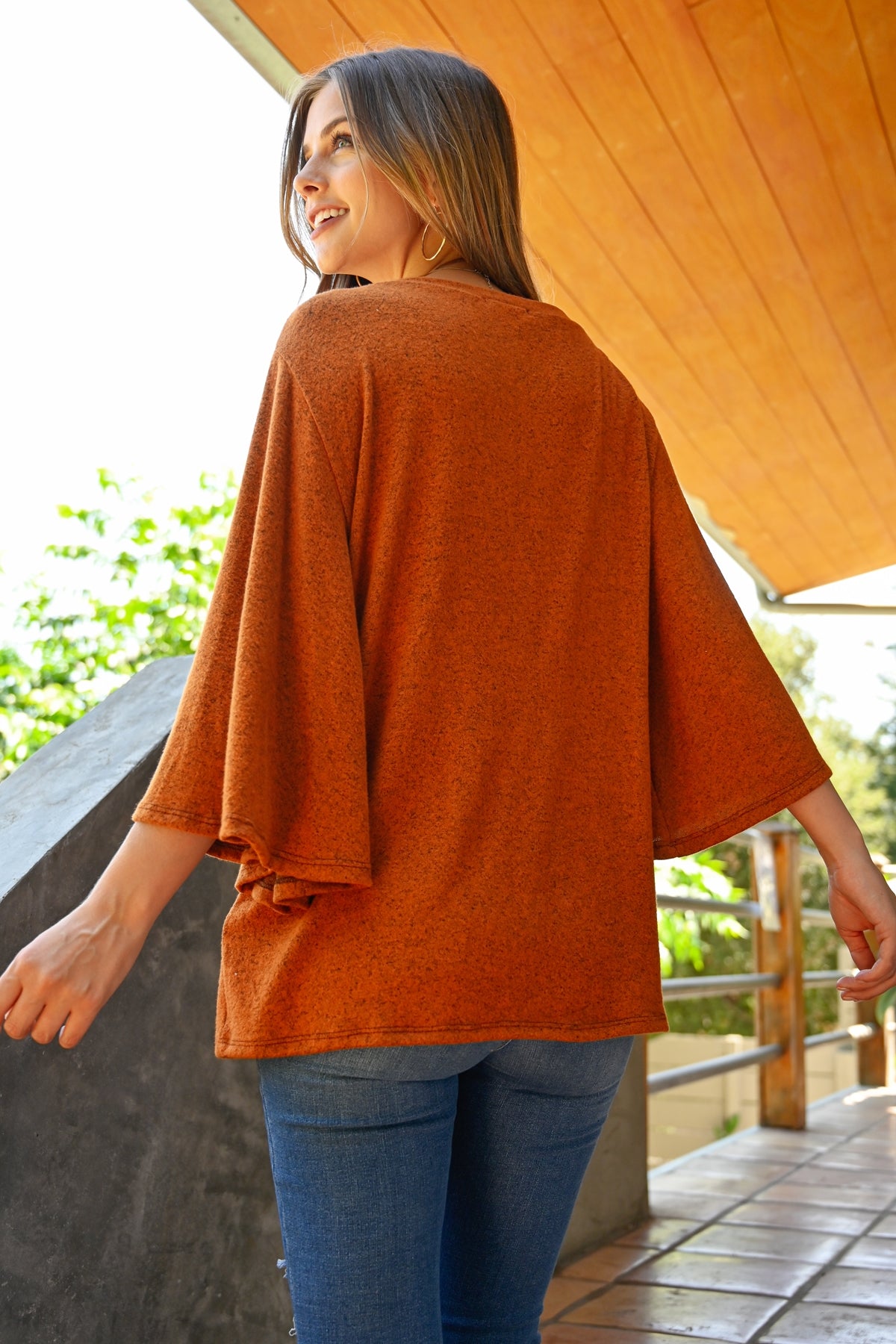 BOAT NECK WIDE SLEEVE BRUSHED HACCI TOP 1-1-1-1