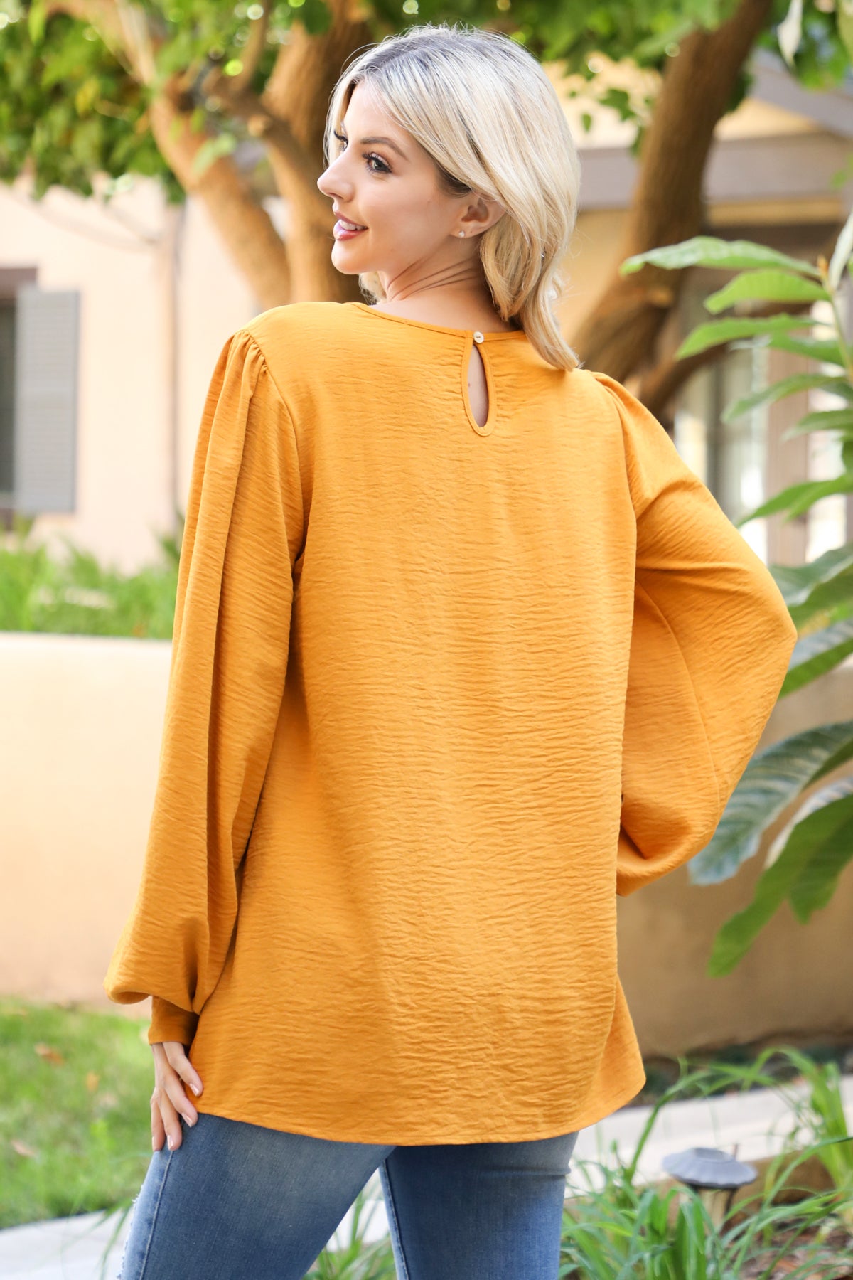 PUFF LONG SLEEVE SOLID TOP 1-1-1-1