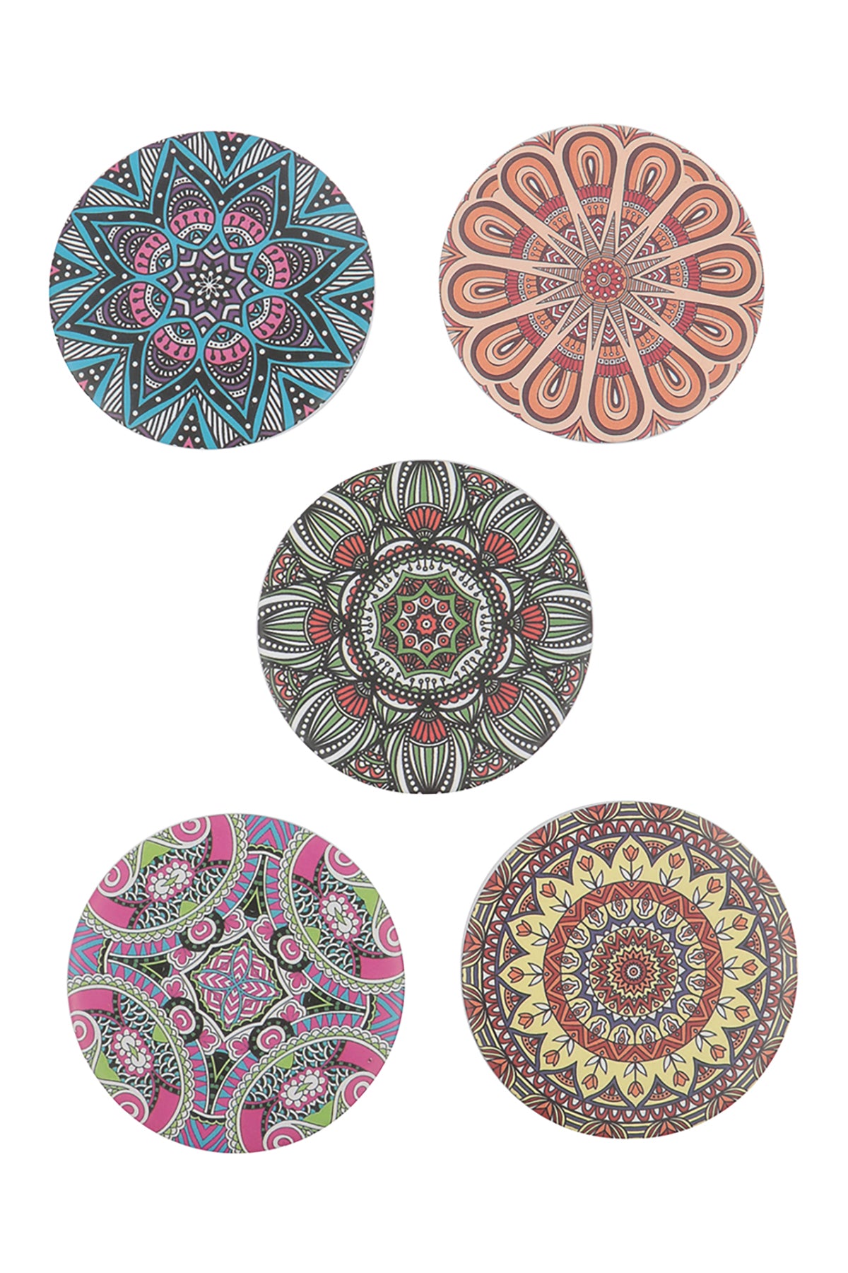 MANDALA PRINT CIRCLE COMPACT MIRROR SET