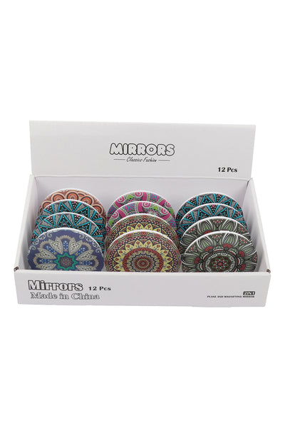 MANDALA PRINT CIRCLE COMPACT MIRROR SET