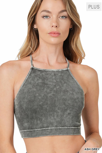 ZE-NTW-6148X - PLUS WASHED RIBBED SEAMLESS CROPPED CAMI TOP 3-3