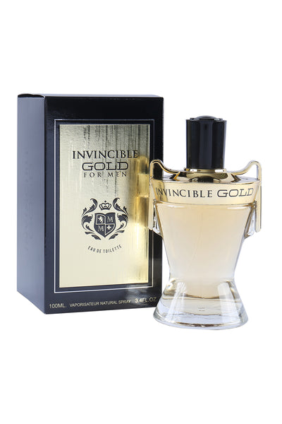 INVINCIBLE GOLD SPRAY COLOGNE EAU DE TOILETTE FOR MEN - 100ML/3.4 FL.OZ.