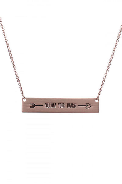 BAR FOLLOW YOUR HEART NECKLACE